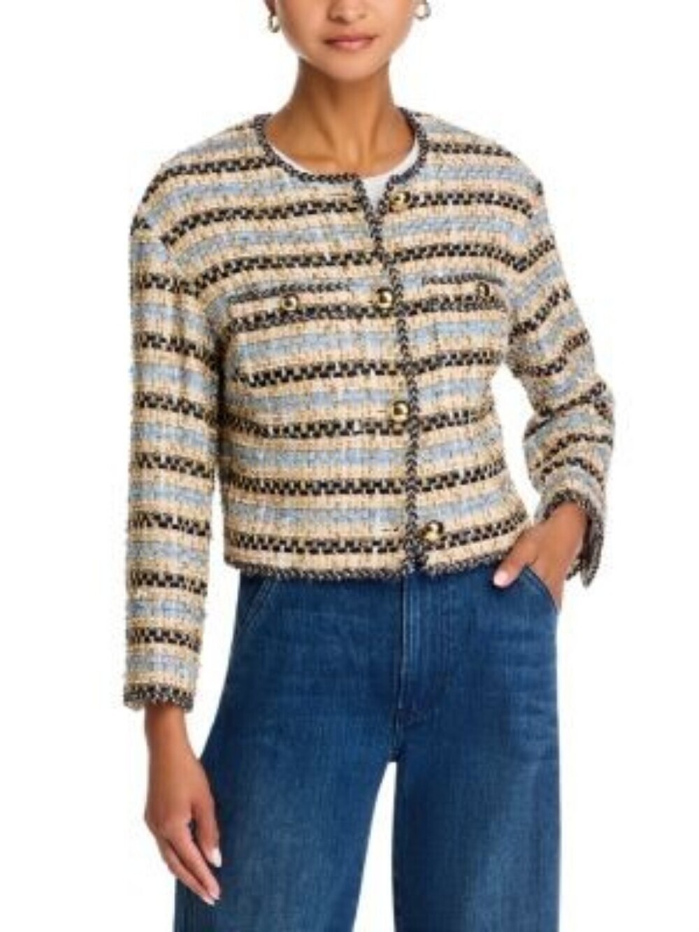 Veronica Beard Sumira Metallic Tweed Jacket